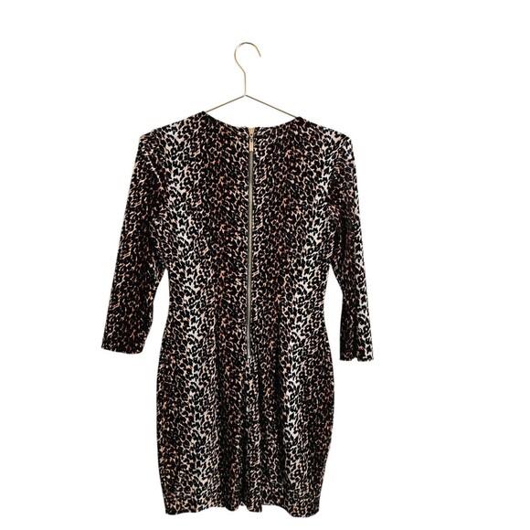 Cache Vintage Women's Velvet Leopard Print Sheath Dress Size 4 - Picture 4 of 8